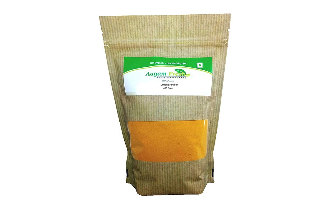 Aagam Fresh Organic Turmeric Powder    Pack  400 grams